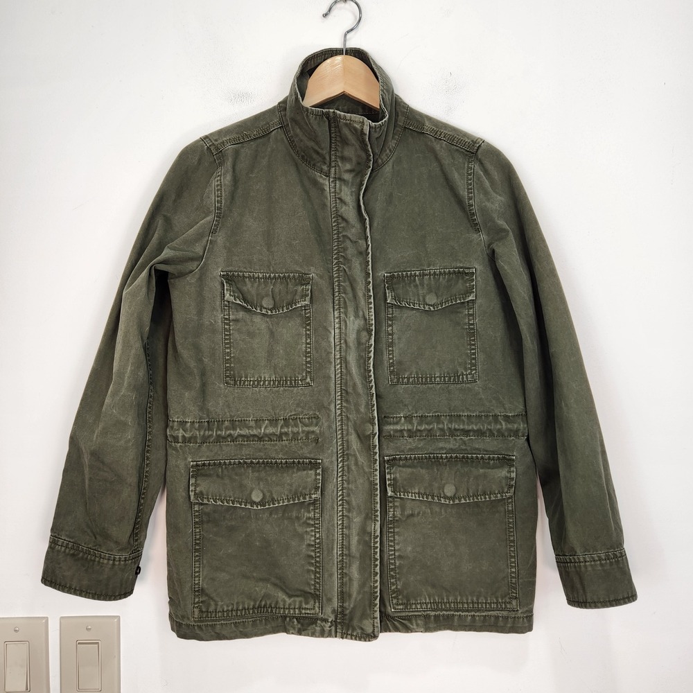 Madewell Surplus Olive Green Utility Jacket Field Jacket Size XS‎ Cotton Zip Up